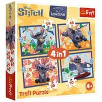 Пазл Trefl Disney Stitch The Movie Отпуск на Гавайях 4 в 1 (35, 48, 54, 70) (5900511346664)