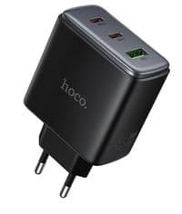 Мережевий зарядний пристрій HOCO C160A Upgrade PD65W(2C1A) charger Black
