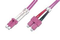 Оптический патч-корд DIGITUS LC/SC, MM 50/125, OM4, duplex, 5m