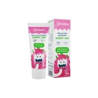 Дитяча зубна паста Nordics Kids Bubble Gum, 50 мл, 26 років, з гідроксиапатитом та кальцієм, без фтору, зі смаком жувальної (3800500324456)