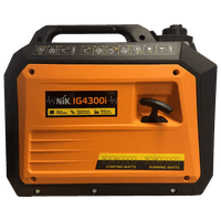 Генератор инверторный бензин NIC IG4300I, однофазный 220V, 50Hz, 3.2KW, медная обмотка, ручной пуск, объем 5л. 23кг