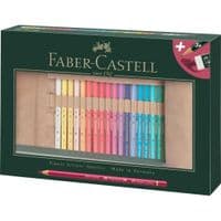 Карандаши цветные Faber-Castell Polychromos 30 цветов в пенале "ролл" с аксессуарами, 110030 (31344)