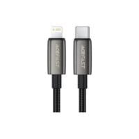 Дата кабель USB 2.0 AM to Lightning 1.2m 30W nylon black Acefast (6974316285410)