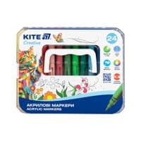 Художественный маркер Kite набор акриловые маркеры с жидкими чернилами, 24 цветов (K-1162)