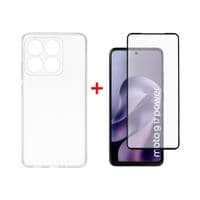 Чехол для мобильного телефона Dengos TPU Cover + Glass Motorola G17/G17 Power Transparent (DG-KM-200)