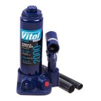 Домкрат Vitol DB-02006K/T90204S, телескопічний, гідравлічний, 2т, min 181мм, max 345мм, валіза (DB-02006K)
