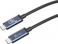 Кабель j5create JUC29L08, преміум якість, USB4, C-тато/C-тато, 0,8 м.