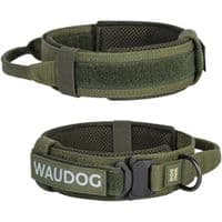 Нашийник для тварин WAUDOG PRO з ручкою тактичний металевий фастекс XL хакі (688931)