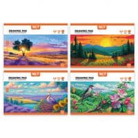 Альбом для рисования Yes А4 28 листов скоба с перфорацией Orange Line (130617)