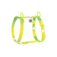 Шлея для собак WAUDOG H-подібна анатомічна Nylon Recycled з QR-паспортом, градієнт, пластиковий фастекс XS салатова (47555)