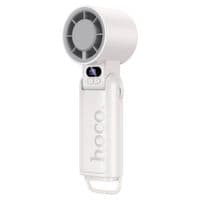 Портативный ручной вентилятор HOCO HX603, 4.2W, R60мм, 3 режима, встроеннный аккумулятор 3600mAh, USB кабель, White, Box