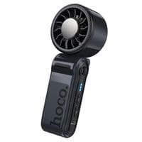 Портативный ручной вентилятор HOCO HX604, 10W, R60мм, 3 режима, встроенный аккумулятор 3000mAh, USB кабель, Dark Blue, Box