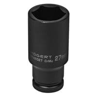 Головка ударна подовжена Hex 1/2", CrMo, 27, HT4R027 Hoegert