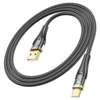 Кабель Hoco U121, Type-C-USB, 60W, Black, довжина 1,2 м, BOX