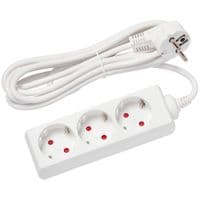 Сетевой удлинитель Delux G3J 3м 3 роз. с заземлением white (90021622)