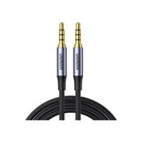 Кабель мультимедийный 3.5mm M to 3.5mm M 2.0m (4pin) AV183 gray Ugreen (20782)