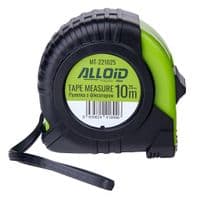 Рулетка Alloid Base, с фиксатором, 10м×25мм (MT-221025)