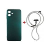 Чехол для мобильного телефона Dengos Case + Cross-body Strap Samsung Galaxy A07 Green+Grey (DG-KM-CCRB-17)