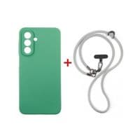 Чохол до мобільного телефона Dengos Case + Cross-body Strap Samsung Galaxy A17/A26 Mint+Grey (DG-KM-CCRB-24)