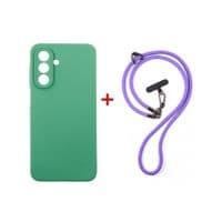 Чохол до мобільного телефона Dengos Case + Cross-body Strap Samsung Galaxy A17/A26 Mint+Purple (DG-KM-CCRB-25)