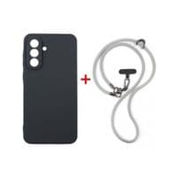 Чехол для мобильного телефона Dengos Case + Cross-body Strap Samsung Galaxy A57 Black+Grey (DG-KM-CCRB-09)