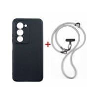 Чохол до мобільного телефона Dengos Case + Cross-body Strap Xiaomi Redmi 15 Black+Grey (DG-KM-CCRB-43)