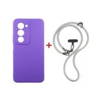 Чохол до мобільного телефона Dengos Case + Cross-body Strap Xiaomi Redmi 15 Purple+Grey (DG-KM-CCRB-45)