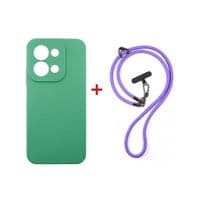Чохол до мобільного телефона Dengos Case + Cross-body Strap Xiaomi Redmi 15C Mint+Purple (DG-KM-CCRB-50)