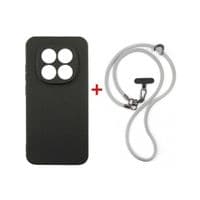 Чохол до мобільного телефона Dengos Case + Cross-body Strap Xiaomi Redmi Note 15 Pro 5G Black+Grey (DG-KM-CCRB-41)