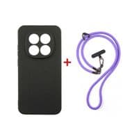 Чохол до мобільного телефона Dengos Case + Cross-body Strap Xiaomi Redmi Note 15 Pro 5G Black+Purple (DG-KM-CCRB-42)
