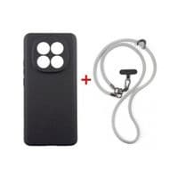Чехол для мобильного телефона Dengos Case + Cross-body Strap Xiaomi Redmi Note 15 Black+Grey (DG-KM-CCRB-33)