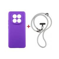 Чехол для мобильного телефона Dengos Case + Cross-body Strap Xiaomi Redmi Note 15 Purple+Grey (DG-KM-CCRB-35)