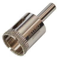 Сверло Alloid Base, корончатое, алмазное, по стеклу и керамике, 25мм (GS-50025)