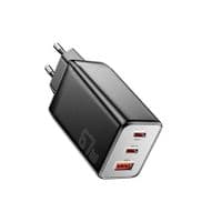 Зарядное устройство для Essager 2xUSB-C + 1xUSB PD67W QC4.0 FCP GaN black (ECT67W-LJB01-Z)