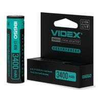 Аккумулятор 18650 3400mAh Li-Ion, protect, color box/1шт Videx (18650-P/3400/1CB)