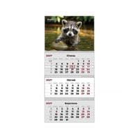 Календарь Axent настенный квартальный 2027 г.,3 пр. Animals 2 (8803-27-32-A)