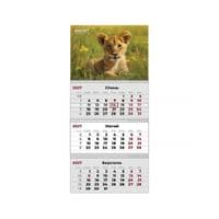 Календарь Axent настенный квартальный 2027 г.,3 пр. Animals 3 (8803-27-33-A)