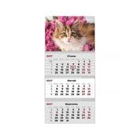 Календарь Axent настенный квартальный 2027 г.,3 пр. Cats 3 (8803-27-9-A)