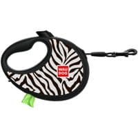 Повідець для собак WAUDOG R-leash з контейнером для пакетів "Зебра", світловідбивна стрічка L (257-0055)