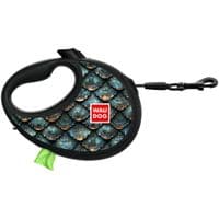 Повідець для собак WAUDOG R-leash з контейнером для пакетів "Луска", світловідбивна стрічка L (257-0179)