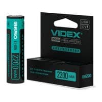 Аккумулятор 18650 2200mAh Li-Ion, protect, color box/1шт Videx (18650-P/2200/1CB)