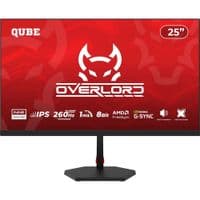 Монітор 25" QUBE Overlord G25F240S (FHD) 1920x1080  IPS 240-260Hz (Overclock) 1ms, 8-Bit, 400cd/m². 2хHDMI 2.1, DP 1.4, Speakers 3W, VESA 100*100