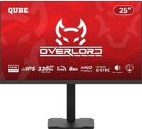 Монітор 25" QUBE Overlord G25F300HS (FHD) 1920x1080 IPS 300-320Hz (Overclock) 1ms, 8-Bit, 350cd/m², HAS, Pivot, Speakers 3W, 2хHDMI 2.1 + 2хDP 1.4.