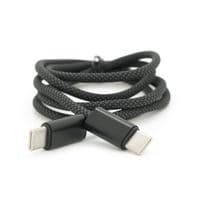 Кабель Type-C - Type-C (чоловічий - чоловічий), PD65W, довжина 1,0 м, плетений, чорний, коробка
