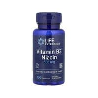 Витаминно-минеральный комплекс Life Extension Ниацин, Витамин B3, 500 мг, Vitamin B3 Niacin, 100 капсул (LEX-37210)