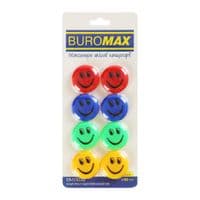 Магніт Buromax набір Смайлик кольоровий , 30 мм, 8 шт. в упаковці (BM.0032)