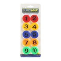 Магніт Buromax набір ЦИФРИ, 10 шт 30 мм в упаковці (BM.0034)