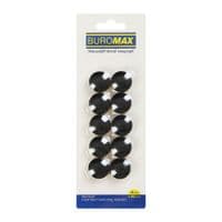 Магніт Buromax набір BLACK, 10 шт 20 мм (BM.0042)
