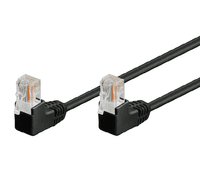 Патч-корд литий FTP, RJ45 (кутовий/кутовий), екранований, FTP5e 0.93m, patch D=4.9mm AWG26 2x90CU, DC 2-12V, чорний, Q200
