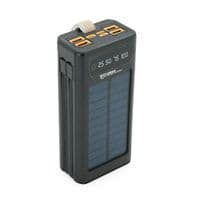 Powerbank 7GO GPW-09 30000mAh, Solar, 22.5W, Li-pol, LCD Display, Вхід:Type-C, Виходи: 2xUSB Type-C, 4xUSB Type-A, кабелю T-C / Ligh, 0,70, Black, Box